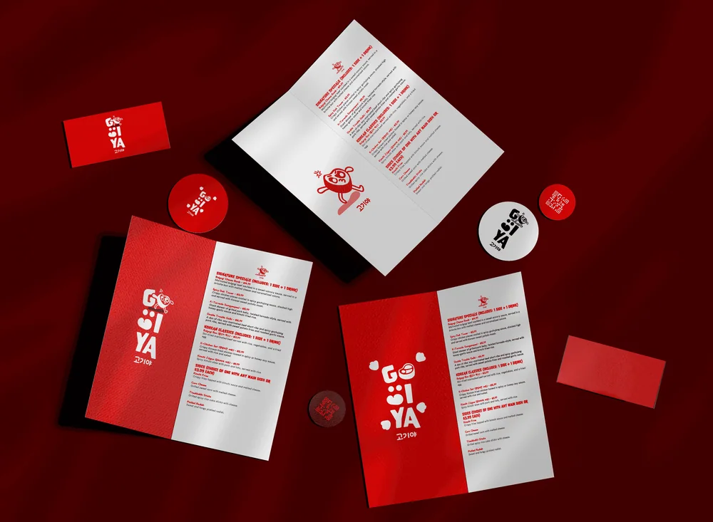Gogiya website hero design — bulgogi photography with the Gogiya wordmark