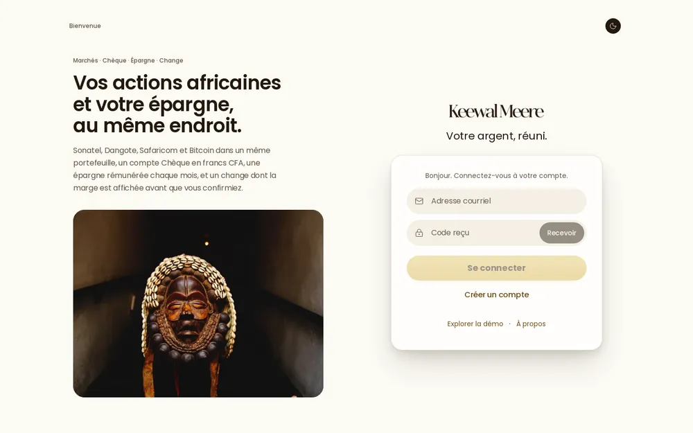 Keewal Meere home page, full length
